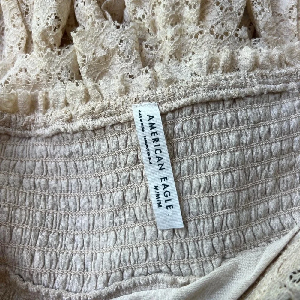 American Eagle Lace Tiered Mini Skirt Size Medium Boho Festival Preppy